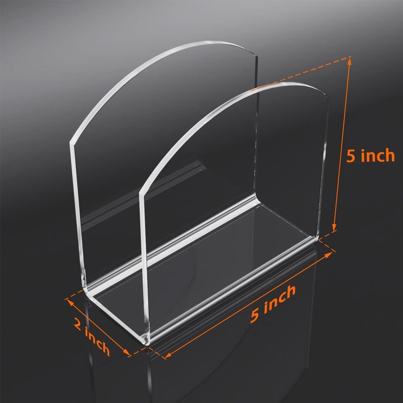 PITBVO Napkin Holder, 2 Pack Clear Acrylic Napkin Tissue Holder for Table,Tissue Paper Cocktail Napkin Holder for Kitchen, Dinner Napkin Dispenser for Bar, Restaurant - Image 2