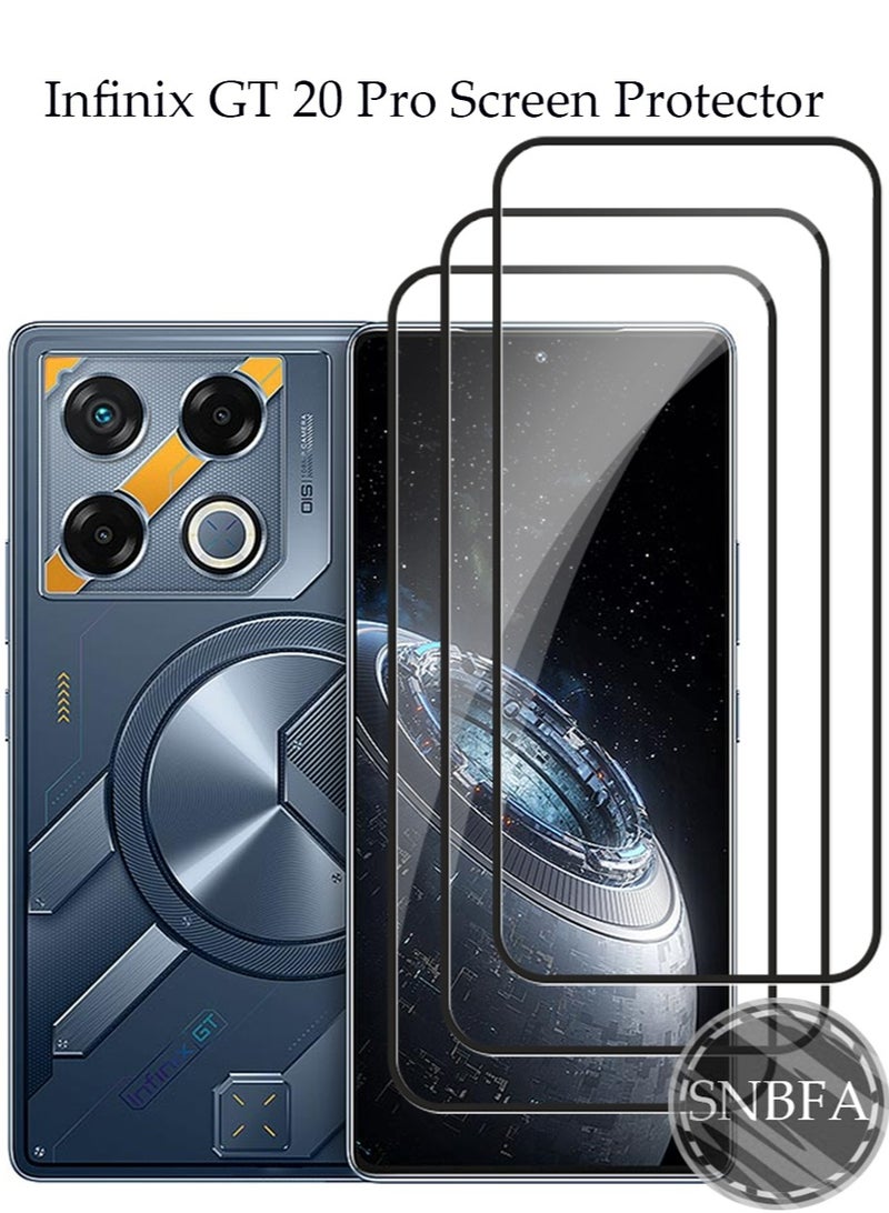 SNBFA 3 PCS Tempered Glass Screen Protector for Infinix GT 20 Pro, [9H Hardness] [Bubble Free] [Shatterproof][Anti Scratch ] Clear - Image 1