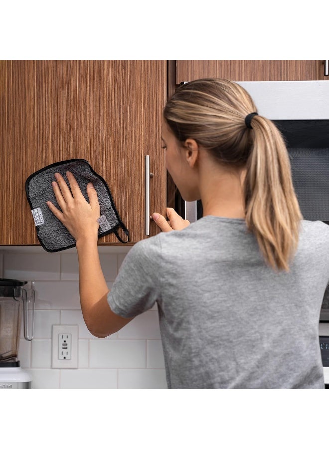 Life Miracle Nano Towels - Amazing Eco Fabric That Cleans Virtually Any Surface With Only Water. No More Paper Towels Or Toxic Chemicals | 4-Pack (8x8", Seashore Teal) - Image 2