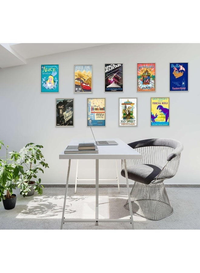 Home Trove Disney Parks Art Posters, Disneyland Rides Art, Disney Wall Art, Disney Home Decor, Vintage Disney Posters, Disney Room Decor, Disney Wall Decor, Disney Decor - Unframed Reproduction 9 Pack (11X17")  - Image 5