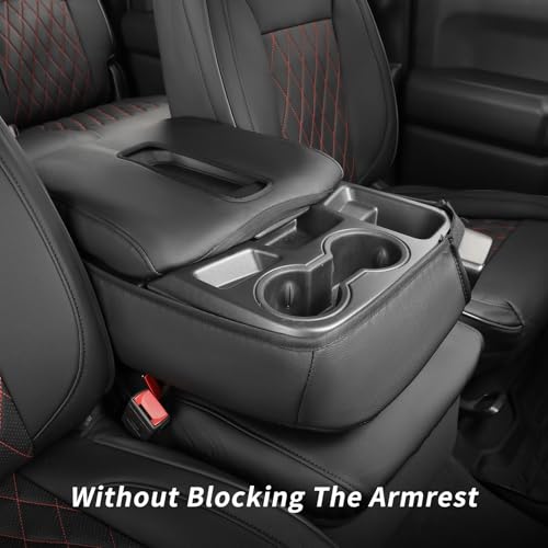 coverdream Custom Fit Seat Covers Full Set for Chevy Silverado & GMC Sierra 1500(2019-2026) and 2500HD/3500HD(2020-2026) CrewCab,No Rear Seat Storage,Waterproof Leather Truck Seat Protector(Black & Diamond) - Image 5