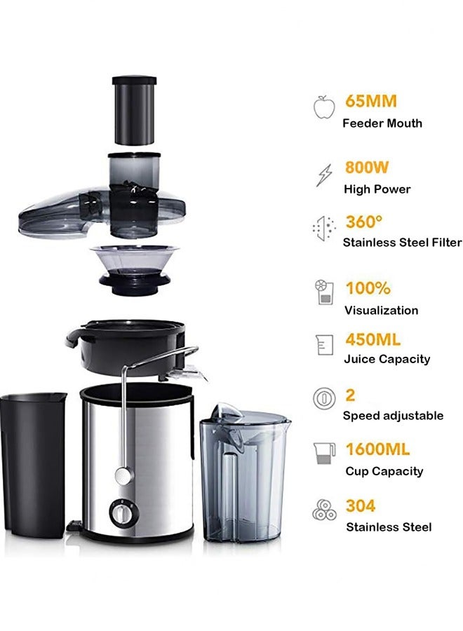 sokany Juicer Machines,Centrifugal Juicer with Wide Mouth 65MM Feed Chute for Fruit and Vegetables,2-Speed Setting, Easy to Clean & BPA-free,800W SK-4000 - Image 4