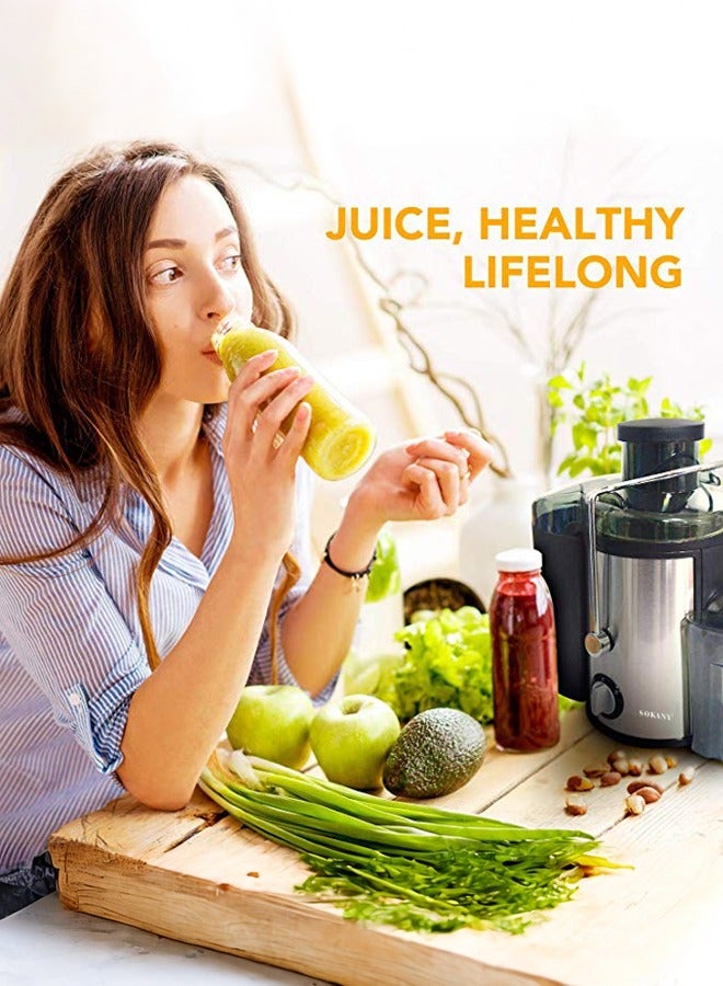sokany Juicer Machines,Centrifugal Juicer with Wide Mouth 65MM Feed Chute for Fruit and Vegetables,2-Speed Setting, Easy to Clean & BPA-free,800W SK-4000 - Image 3