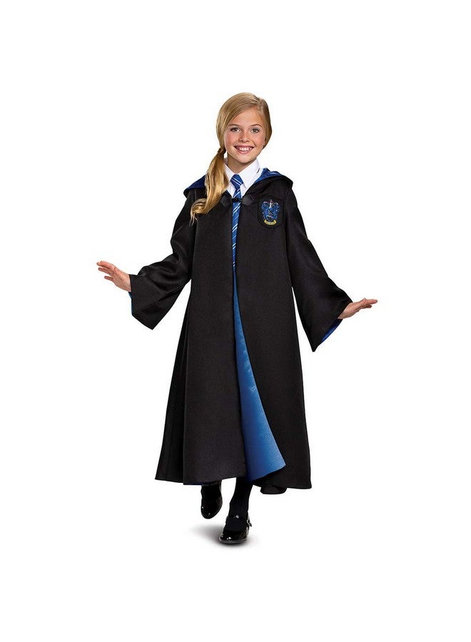 Disguise عباءة هاري بوتر من رافينكلو - ملحقات زي الأطفال الفاخرة، أسود وأزرق، حجم الأطفال الكبير (10-12) - Image 2