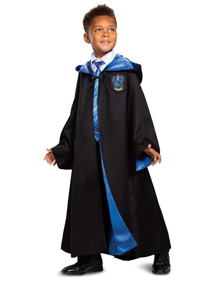 Disguise عباءة هاري بوتر من رافينكلو - ملحقات زي الأطفال الفاخرة، أسود وأزرق، حجم الأطفال الكبير (10-12) - Image 1