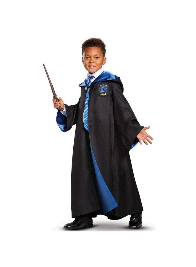 Disguise عباءة هاري بوتر من رافينكلو - ملحقات زي الأطفال الفاخرة، أسود وأزرق، حجم الأطفال الكبير (10-12) - Image 4