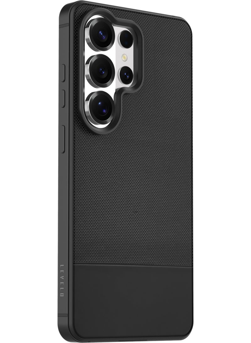 ليفيلو غطاء سامسونج جالكسي S26 ألترا متوافق مع MagSafe، جلد PU فاخر، إطار من سبائك الألومنيوم للكاميرا والأزرار، حافة مقاومة للصدمات، قبضة مريحة - Image 1