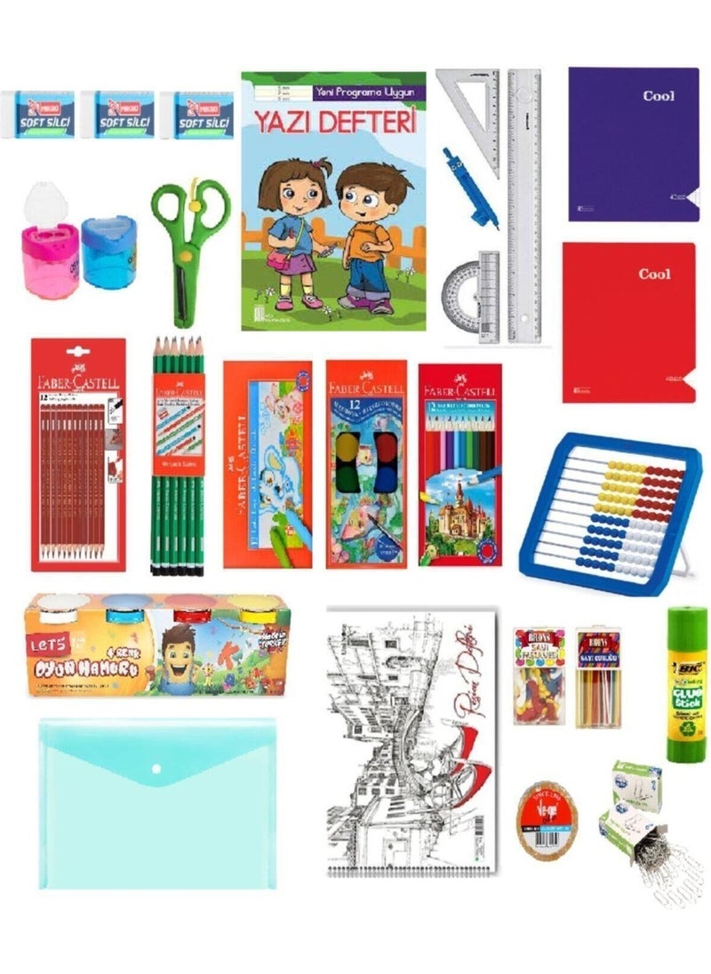 FABER-CASTELL - Faber Castell 1st Grade School Stationery Set 21 Piece I'm Starting School Set - Image 1