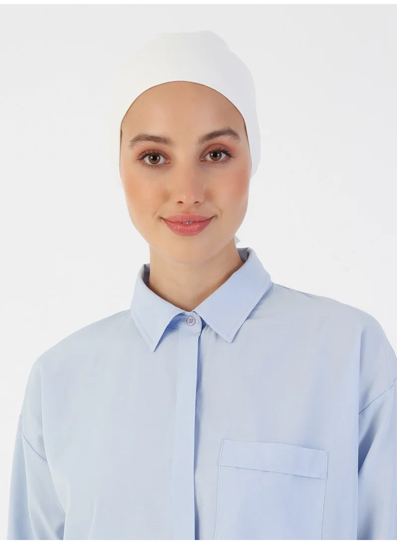Ecardin Cotton Wide Size Bonnet - Cream -