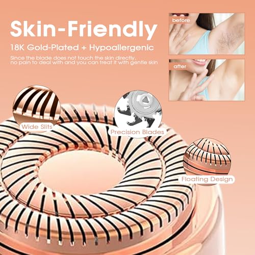 gurelax Replacement Heads for Flawless Facial Hair Remover, Replacement Blades for Finishing Touch Flawless Hair Removal Gen 2, 6 Count 18k Gold Heads with Storage Bag - Image 5