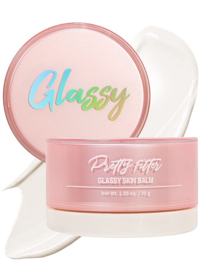 Touch in Sol Pretty Filter Glassy Skin Balm Primer 1.05 Oz. - Skin Smooth Moisturizing Primer Before Makeup - Natural Glow Face Cream Moisturizer With Shea Butter And Rose Flower Water  - Image 1