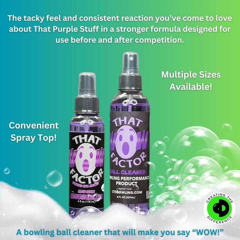 Creating the Difference That Wow Factor Performance Bowling Ball Cleaner from Removes Dirt, Oil and Scuff Marks | USBC Approved - Image 1
