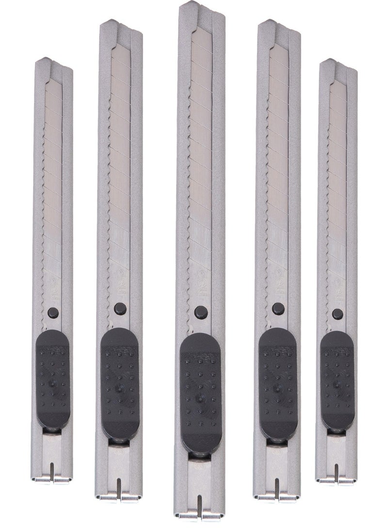 5 Pack Of 9mm Utility Knife, Vinyl Knife, Wallpaper Knife, Paper Knife for Office, Home, Arts, and Crafts  - Image 1
