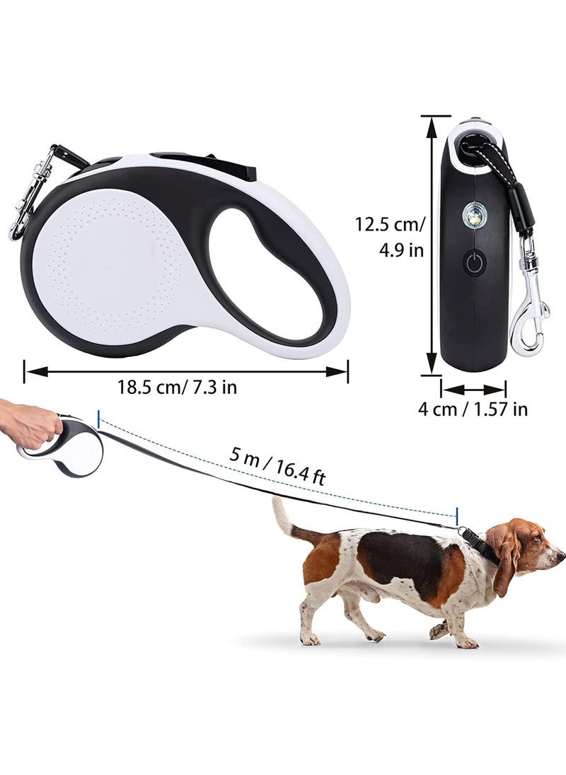 KEWAYO KEWAYO Retractable Dog Leash with LED Light  16FT Heavy Duty Pet Lead for Dogs Up to 50lbs  USB Rechargeable Flashlight for Night Walks  Safety  - Image 5