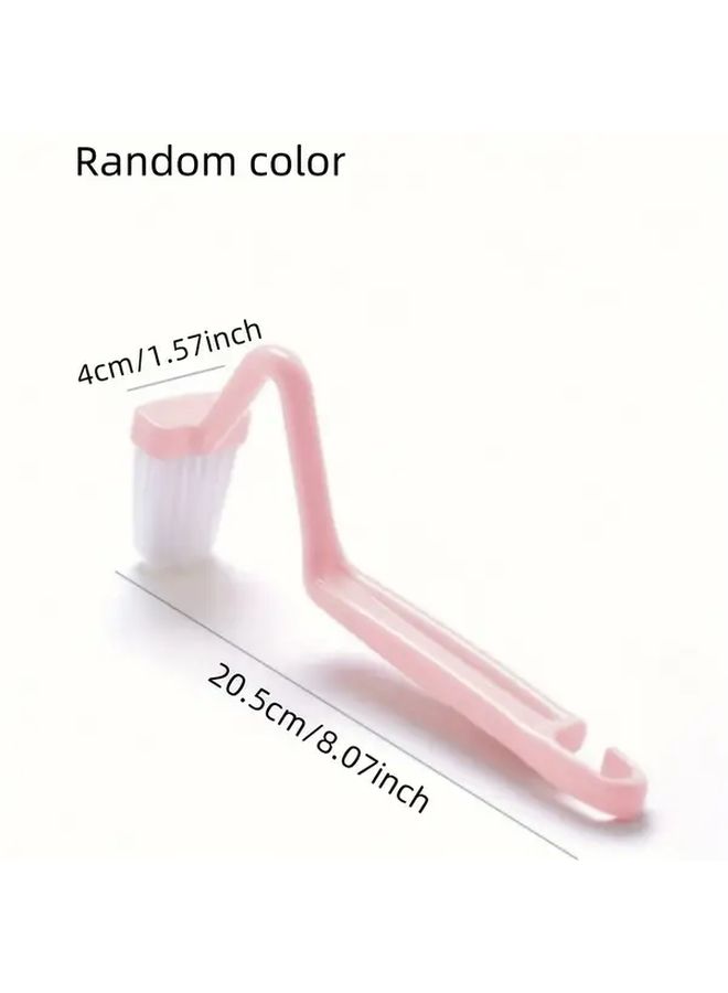 2 Pcs Curved Toilet Brush Set Long Handle Small Head No Dead Corners Mixed Color - Image 2