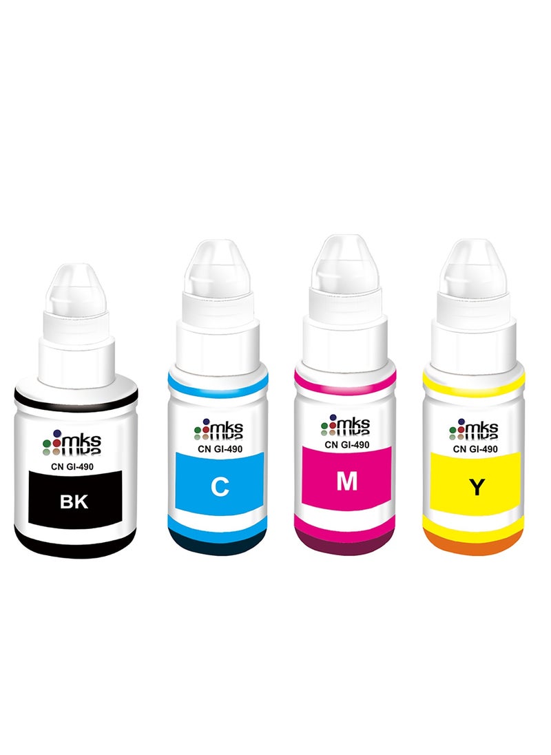 MKS Ink GI-490 Black (135ml) / Cyan / Yellow / Magenta (100ml) for Canon PIXMA  - Image 2
