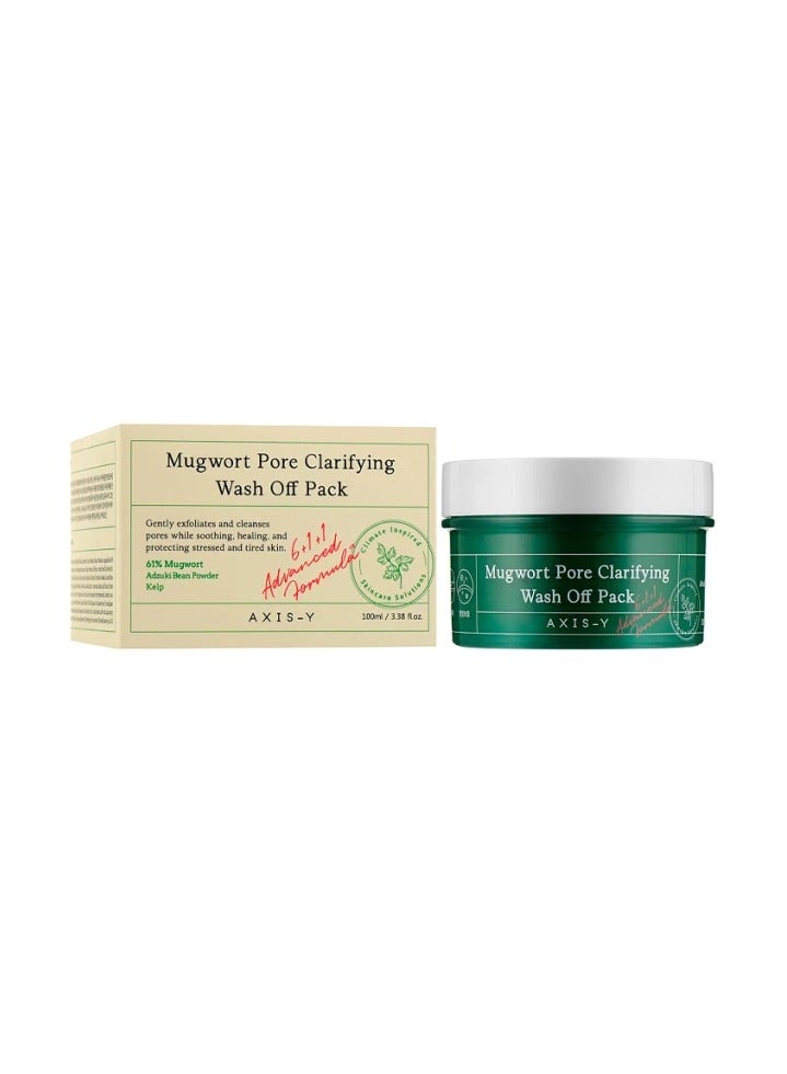 AXIS-Y Mugwort Pore Clarifying Wash Off Pack 100ml - Image 2