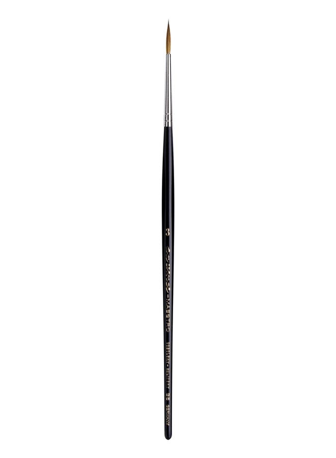 da Vinci Watercolor Series 35 Maestro Paint Brush, Round Long Taper Kolinsky Red Sable, Size 3 (35-03) - Image 1