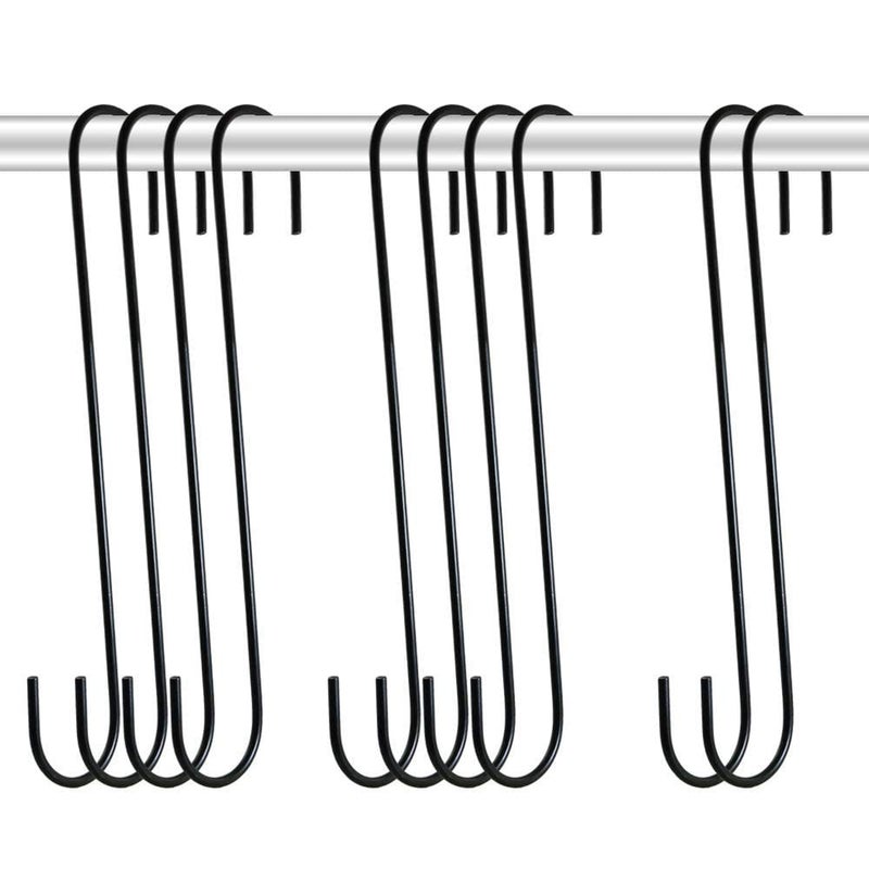 VYNTRIX Heavy Duty 10 inch Multipurpose S HookExtention Hook for Hanging PlantTree BranchBird FeederPots and Pans Closet Garden Pergola IndoorOutdoor Pack of 10 - Image 3