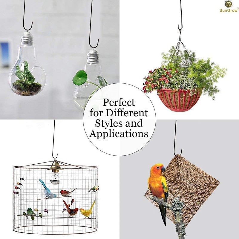 VYNTRIX Heavy Duty 10 inch Multipurpose S HookExtention Hook for Hanging PlantTree BranchBird FeederPots and Pans Closet Garden Pergola IndoorOutdoor Pack of 10 - Image 2