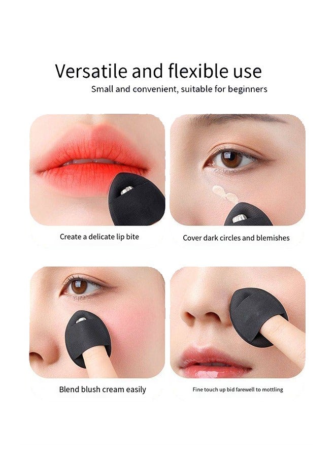 12 Pcs Finger Makeup Sponge Puff For Foundation Beauty Makeup Tools-Mini Makeup Puff - Suitable For Foundation Concealer Eye Shadow Beauty Makeup Tools - Image 3
