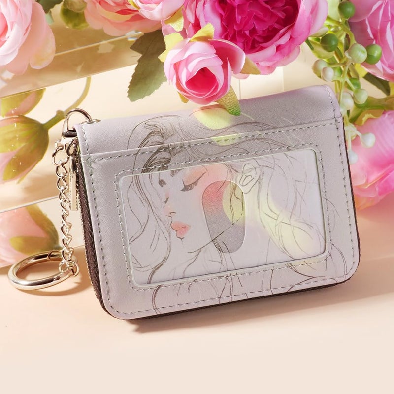 FurArt Zipper Wallet Women, RFID Blocking Credit Card Wallet, Business Card Holder, Compact Size KeyChain Wallet - Image 4