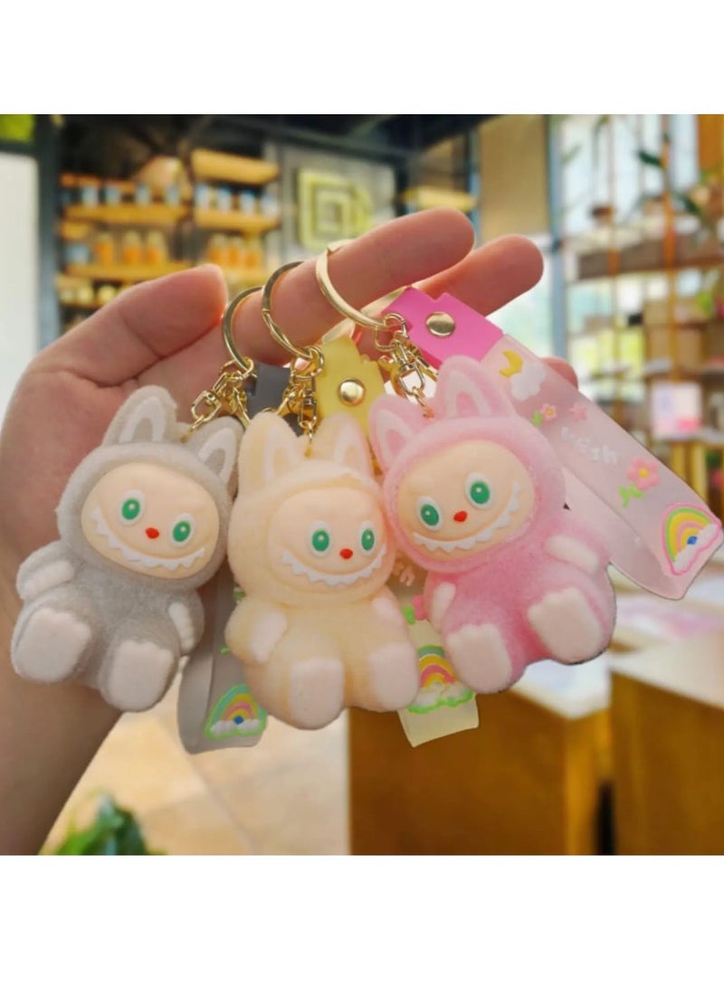 LABUBU Keychain For Women And Girls, Cute Labubu Doll Wristlet Accessories For Backpack Handbag Car Keys - Image 4