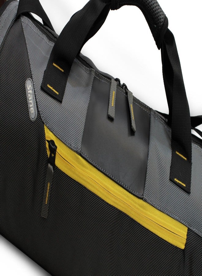 سفاني حقائب رياضية من Sfane للرجال مع حجرة منفصلة للأحذية، حقيبة رياضية نسائية، حقائب سفر للصالة الرياضية، حقائب سفر رياضية - أسود ورمادي - Image 3