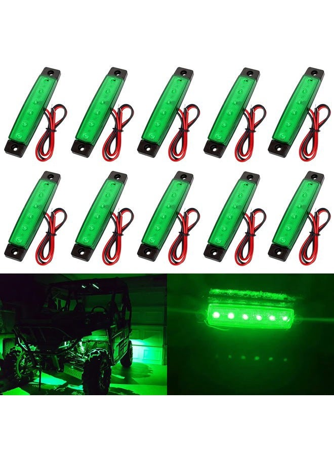 KEING 10X Led Rock Lights, Strip Lights, Wheel Well Lights, Waterproof Exterior Interior Lights, Led Underglow Kit for Golf Cart, Jeep Wrangler, RZR, Offroad, Truck, RV, UTV, ATV, Ford, Snowmobile (Green) - Image 1
