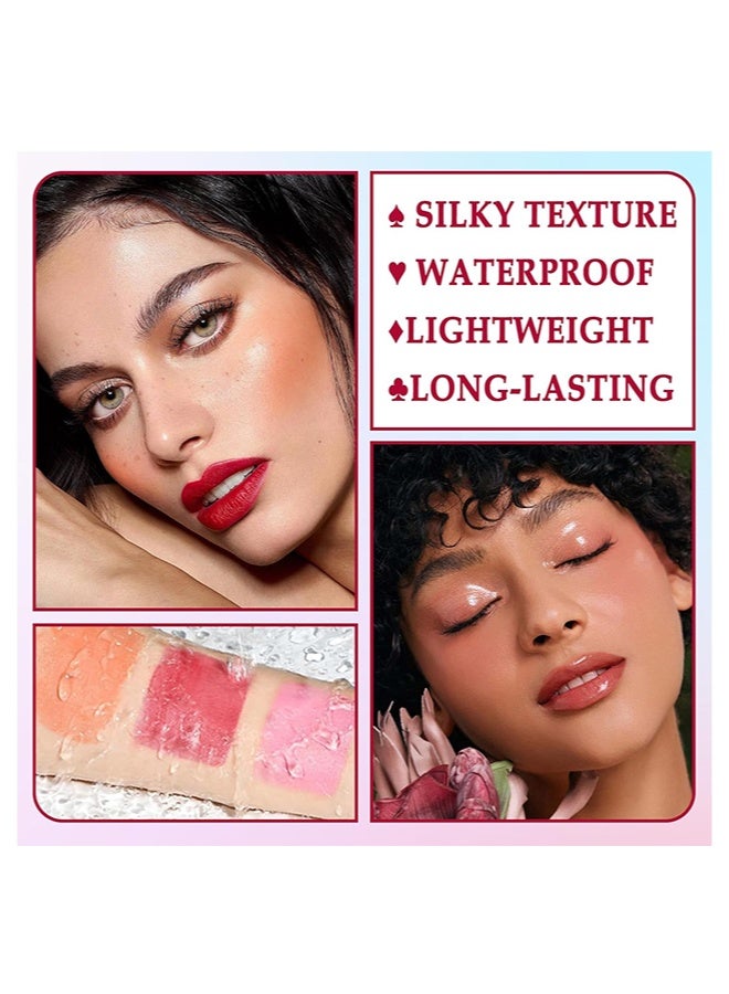 Julystar Blush Stick- Waterproof Blush Makeup, Long Lasting 3 In 1 Cheek Blush & Lip Tint & Eye Shadow Makeup Stick, Cream Blush Makeup for All Skin Tones #02 - Image 4