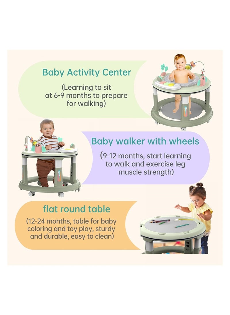 DMG TECH Baby Walker with 5 Adjustable Heights, Anti-Rollover Walker, 360 Degree Swivel Seat, Music, Detachable Toys, Bounce Foot Pad, Baby Walkers and Activity Center for Boys Girls 6+ Months  - Image 2