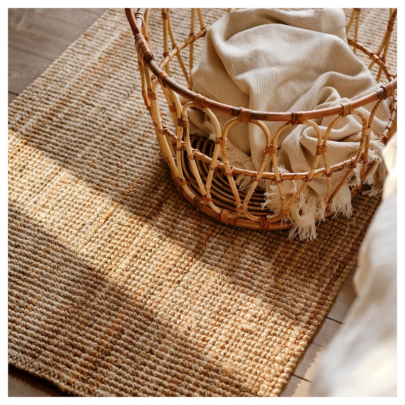 Baitique Flatwoven Jute Rug, Natural, 80x150 cm - Image 2