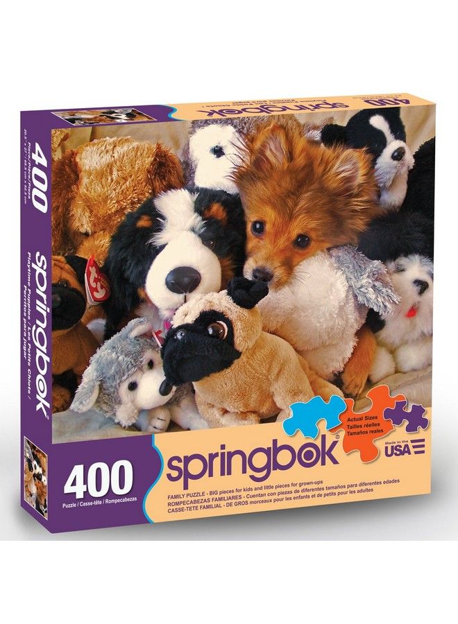 Springbok S 400 Piece Family Jigsaw Puzzle Playtime Puppies Made In Usa - Image 3