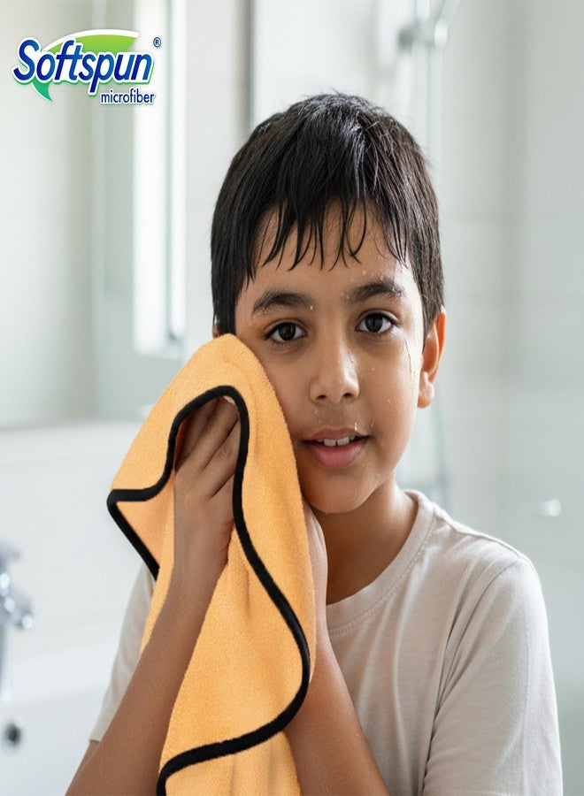 SOFTSPUN Microfiber Baby Hand & Face Towel 2 Pcs 280 GSM 40X60 Beige | Super Soft & Silky for Hand, Face, Body - Hypoallergenic Sensitive Skin Wipes & Washcloths - Image 3