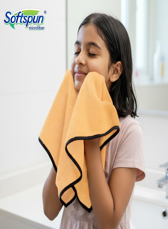 SOFTSPUN Microfiber Baby Hand & Face Towel 2 Pcs 280 GSM 40X60 Beige | Super Soft & Silky for Hand, Face, Body - Hypoallergenic Sensitive Skin Wipes & Washcloths - Image 2
