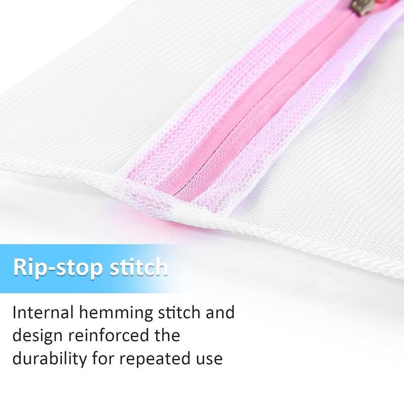 Shlok Enterprises 7Pcs Mesh Laundry Clothes WashingBags Set for Delicates with AUTOLock Zipper LingerieBags for Washing Delicates LaundryBags Mesh WashBags Travel Storage OrganizeBags  - Image 3