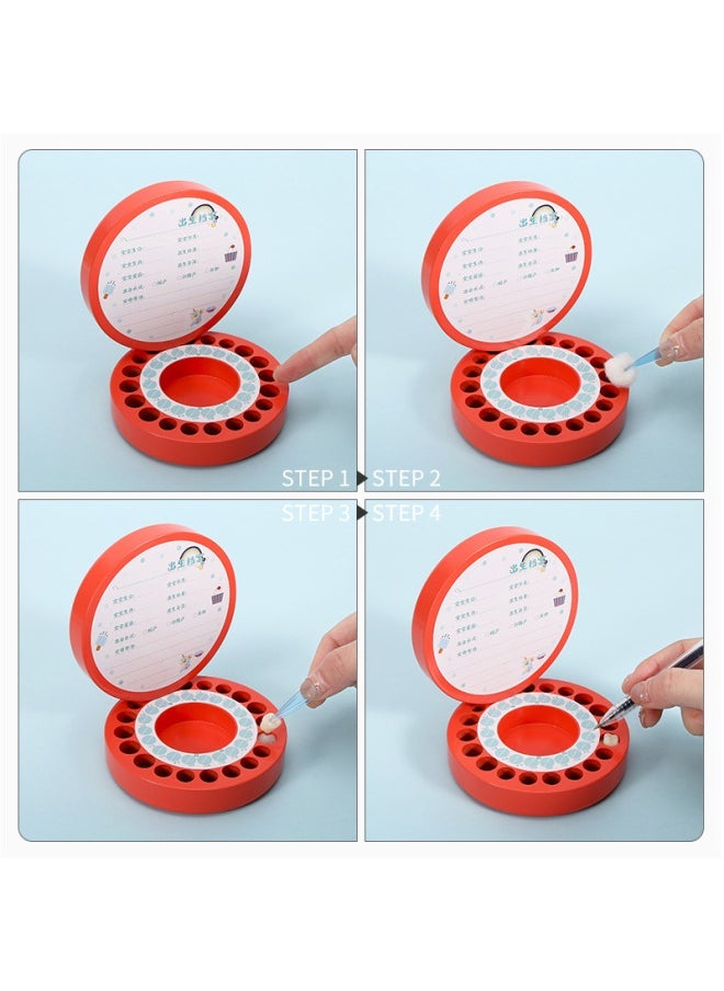 Deciduous Teeth Commemorative Box Baby Teeth Replacement Preservation Wooden Box Teeth Drop Collection Commemorative Gift Toy Wholesale-Color:Red T-Shirt-Sheep - Image 5
