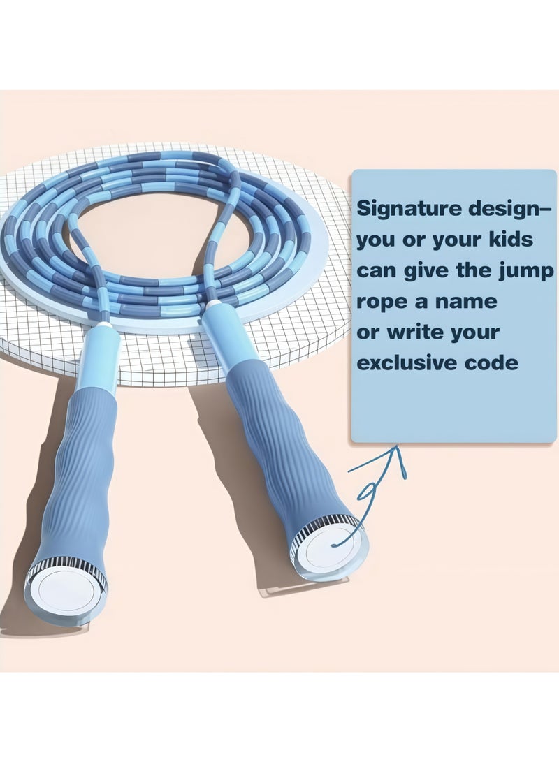 JOYHUB Segmented Beaded Jump Rope, Adjustable Length Tangle-Free Skipping Rope with Anti-Slip Handles, Fitness Training Rope for Men, Women, Kids & Students, 2 Pack - Image 2