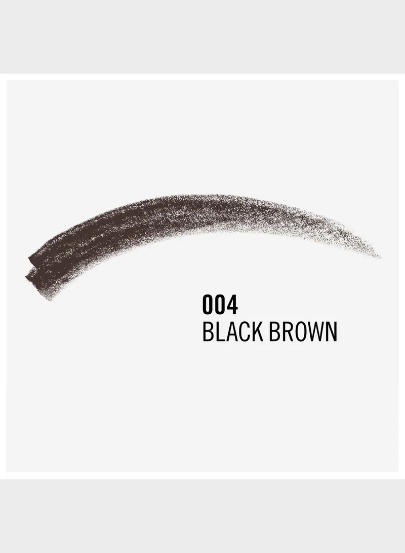 RIMMEL LONDON Brow This Way Professional Eyebrow Pencil - 004 - Black Brown, 1.4G