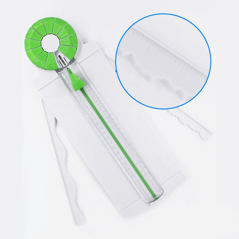Paper Trimmer 12-In-1 Multicolor High-Quality ABS Material - Safe Hollow M-Shaped Base Paper Cutter for Scrapbooking School Kindergarten Home Craft Projects - Image 5