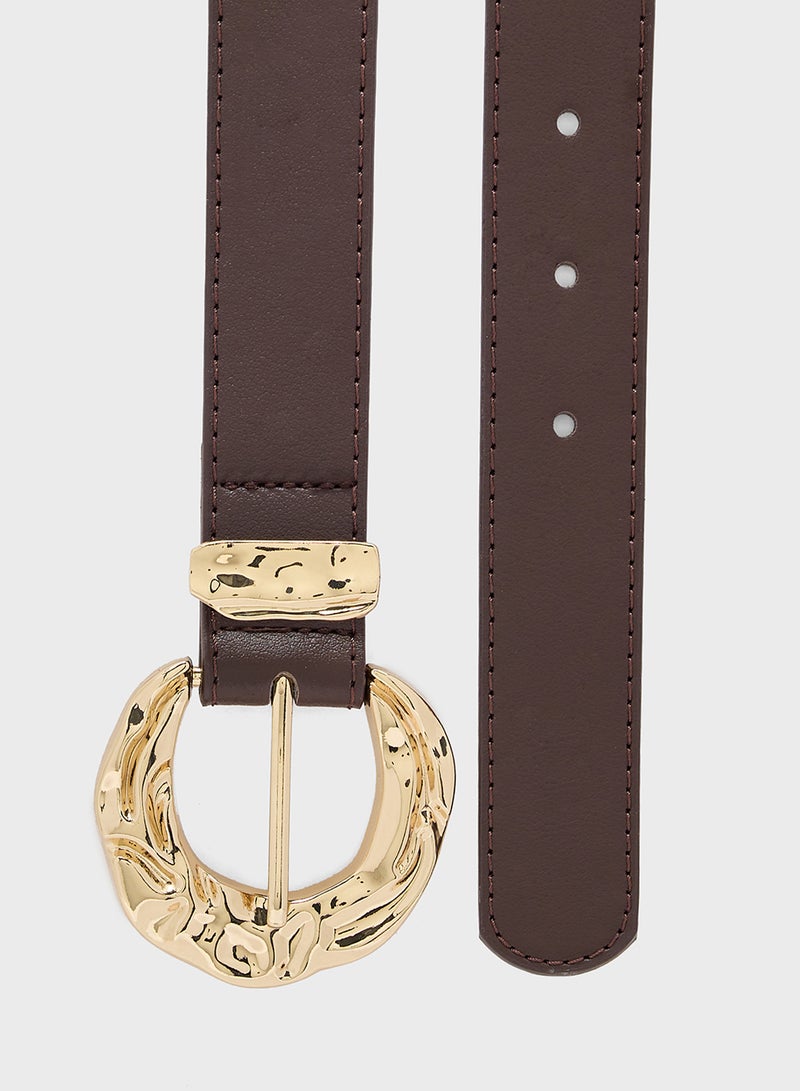 Ginger Ladies Belt With Gold Buckle  - Image 2