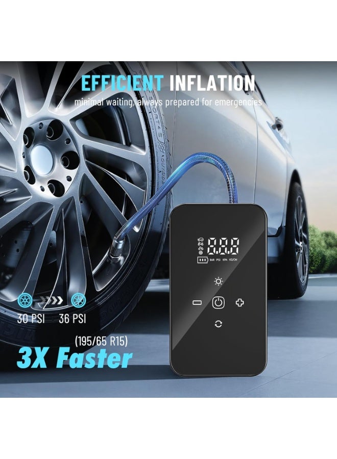 Portable Cordless Tire Inflator Air Compressor 140PSI with Digital Gauge & LED Light for Car, Bike, Ball - Image 1