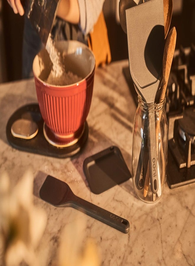 أوني مجموعة أدوات عجين أوني - مجموعة من 3 أدوات لتحضير العجين، أدوات مطبخ لصنع الخبز، أدوات صنع العجين، مكشطة، ملعقة مسطحة، وملعقة خلط - Image 3