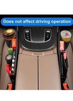 Oasisgalore Black Right-Side Car Seat Gap Filler with Organizer, Cup Holder, Storage for Phones, Glasses, Keys.  - Image 4