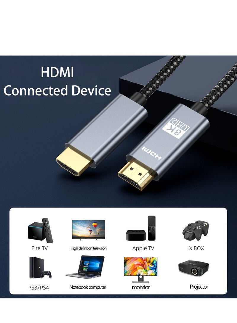 8K High-definition cable HDMI 2.1 data connection cable,Supports 4K,Suitable for projectors,Computer monitors,televisions,etc PS5、PS4、Xbox、switch - Image 3