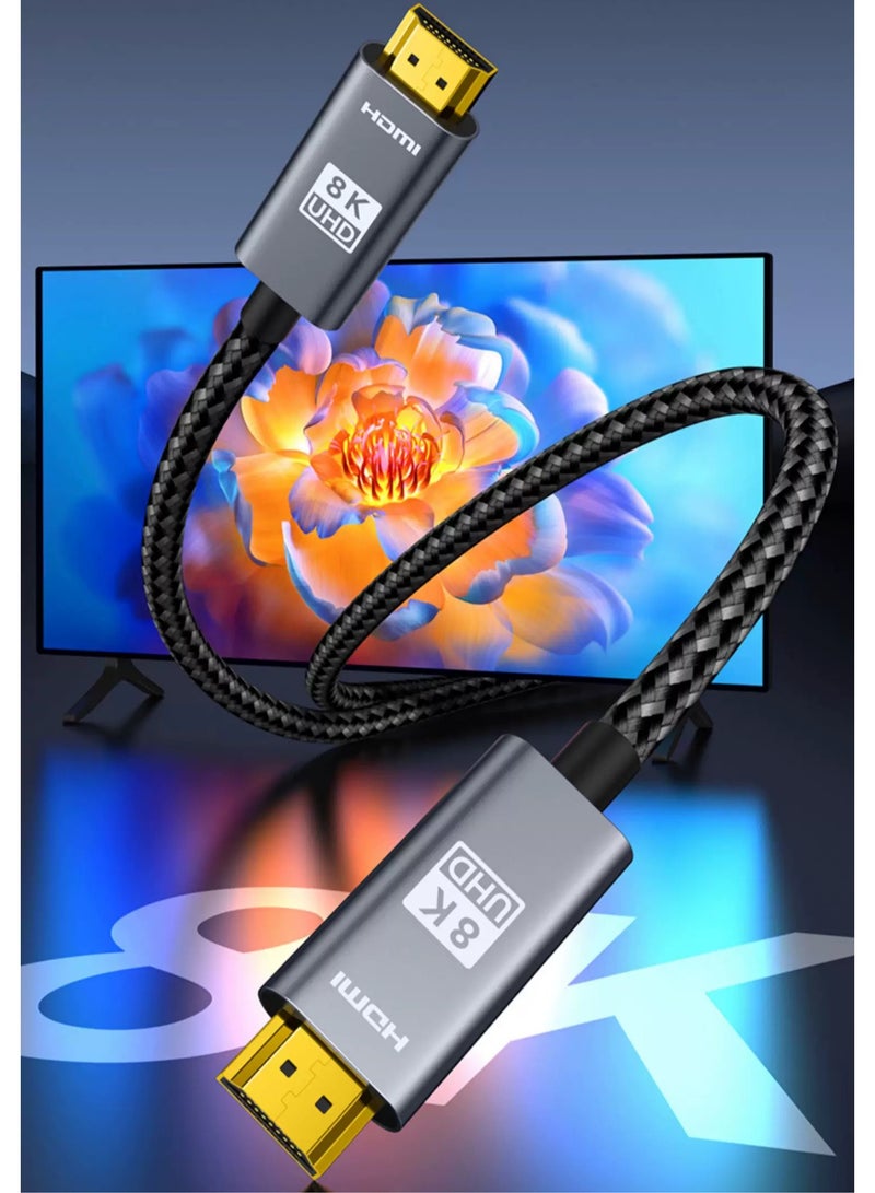 8K High-definition cable HDMI 2.1 data connection cable,Supports 4K,Suitable for projectors,Computer monitors,televisions,etc PS5、PS4、Xbox、switch - Image 1
