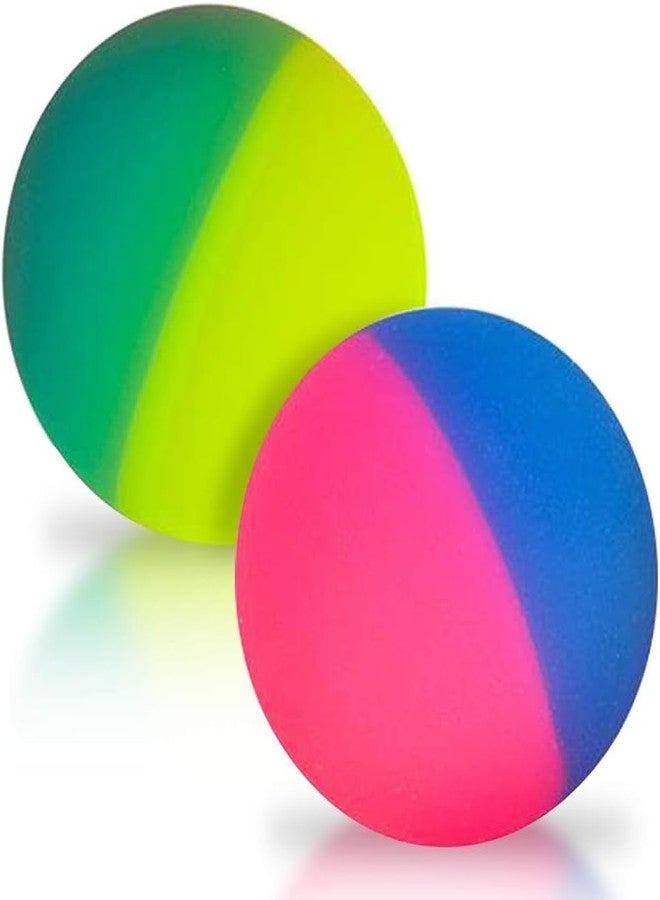 Promote Trader Pack of 2 Big Crazy Balls Bouncy Balls for Kids Bouncing Balls Edu-Sports (Size- 80 mm Diameter)| Multi Color - Image 1