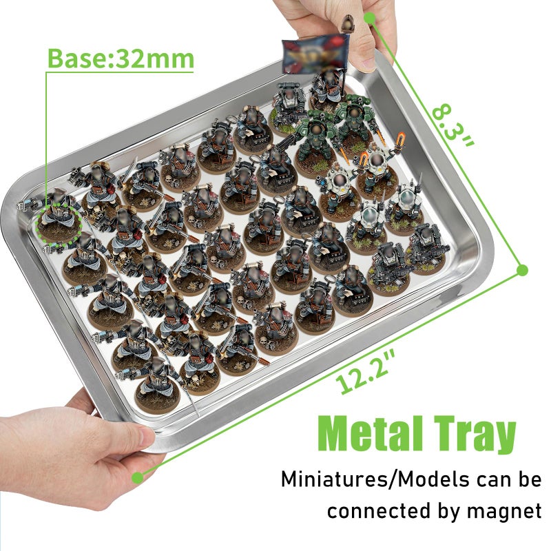 WELIDAY Miniature Storage Case for Collectibles Miniatures, Wooden Display Cases with 6 Trays, Miniature Display Case Miniatures Transport Case (Reddish Brown) - Image 3