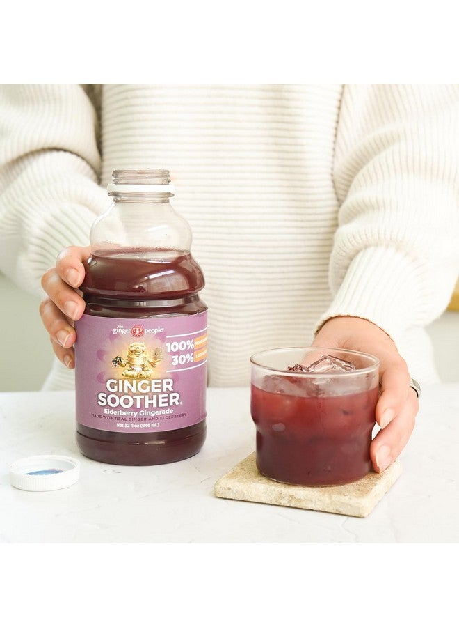 The Ginger People Elderberry Gingerade Ginger Soother by The Ginger People - Immune Health, Elderberry Ginger Flavor, Premium Quality Elderberry Juice, Single - 32 Oz (Pack of 1) - Image 2