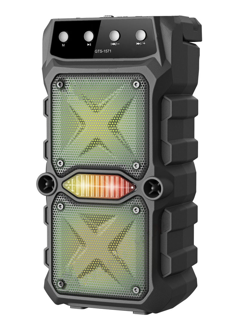 Generic - Wireless Bluetooth Speaker with Rechargeable Battery Includes Microphone, FM Radio, TF Memory, USB and MIC Input - Image 1